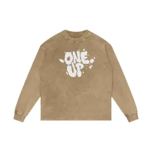 one up cloud acid washed long sleeve tee
