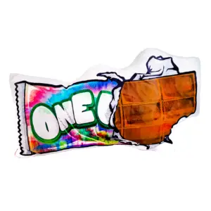 one up chocolate bar throw pillow