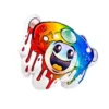 rainbow cloud smiley throw pillow