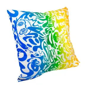 trippy pattern oversized throw pillow